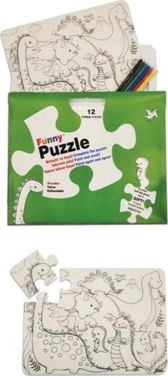 Akademi Çocuk - Funny Puzzle - Dinazor Çağı  - 30x40cm