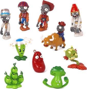 Plants And Zombies zombiler+ Bitkiler 10 adet 3-7 cm figur set