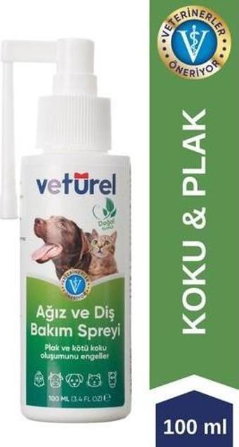 Vetürel Kedi Köpek Ağız ve Diş Bakım Spreyi 100 ml