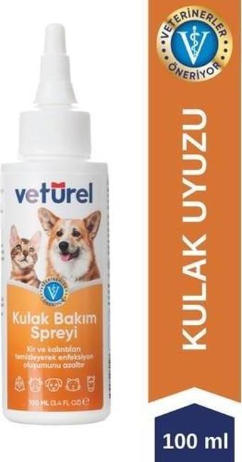 Veturel Kedi Köpek Kulak bakım Spreyi 100 ml