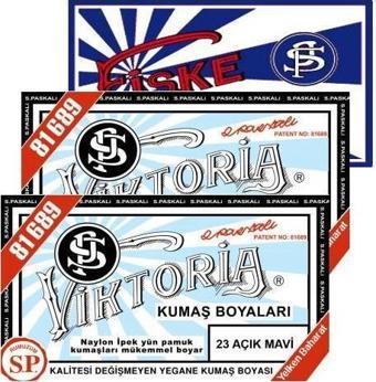 Viktoria Kumaş Boyası 23 Mavi Açık 2Pk+Fiske Sabitleme 1Pk