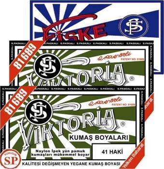 Viktoria Kumaş Boyası Haki 2Pk+Fiske Sabitleme 1Pk