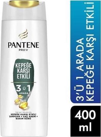 Pantene Şampuan 350 ml. Kepeğe Karşı Etkili 3in1 (6'lı)