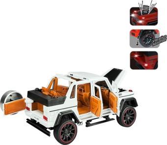 Vardem Çek Bırak 1:22 Sesli ve Işıklı Jeep Beyaz