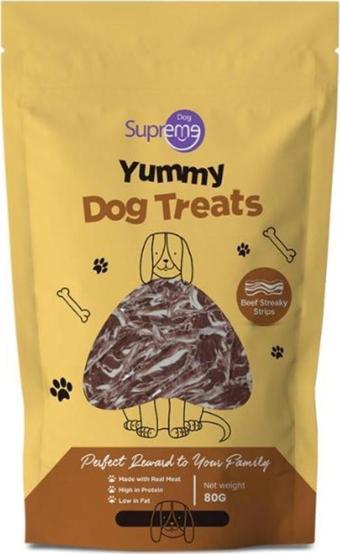 Supreme Sığır Etli  Şeritli Köpek Ödül Maması 80 Gr