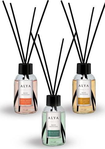 ALYA Bambu Çubuklu Oda Kokusu Egzotic Leaves ve Woody Oriental ve Tropic Breeze 100 ml x 3 Adet