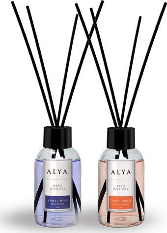 ALYA Bambu Çubuklu Oda Kokusu Tropic Breeze ve Violet Bomb 100 ml x 2 Adet
