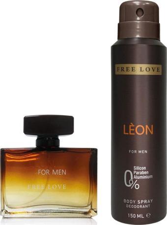 FREE LOVE Leon Edp Erkek Parfüm 100 ml Ve Deodorant 150 ml