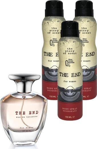 The End Edt Kadın Parfüm 100 ml  Ve Deodorant 150 ml 3 Adet