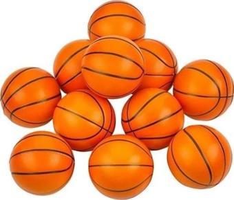 Basketbol Desenli Stres Topu Eğitici Oyuncak Çap 6 Cm