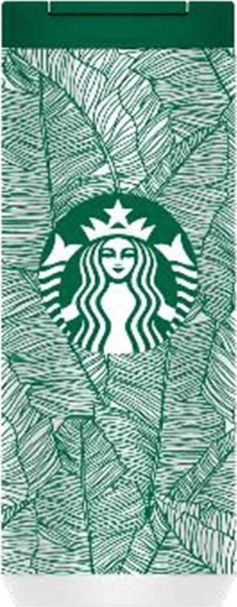 Starbucks ® Paslanmaz Çelik Yaprak Desenli Termos 355 Ml