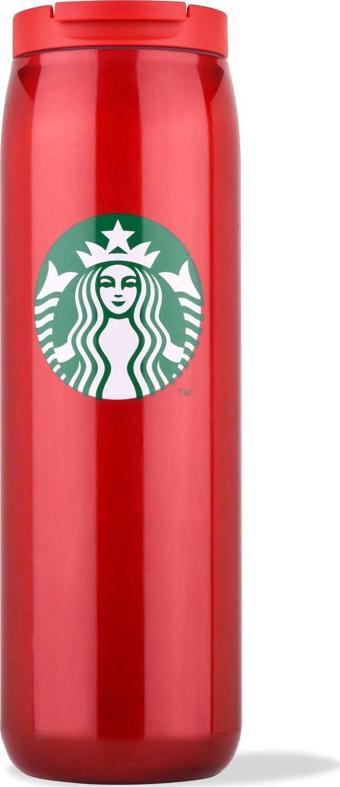 Starbucks Kırmızı Parlak Paslanmaz Çelik Termos 473 Ml