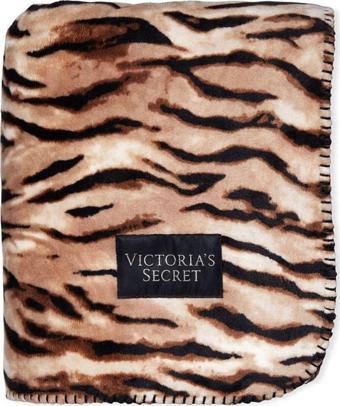 Victoria's Secret Leopar Desenli Yumuşak Polar Battaniye