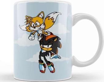 Baskı Dükkanı Sonic And Tails Tails And Shadow Sonic Kupa Bardak Porselen