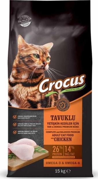 Crocus Tavuklu Yetişkin Kedi Maması 15 Kg