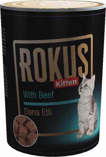 Rokus Dana Etli Yavru Kedi Konserve Maması 410 Gr