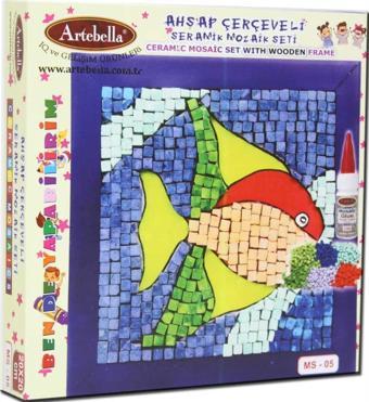 Artebella 05 I Çocuk Ahşap Çerçeveli Seramik Mozaik Set 20x20 cm