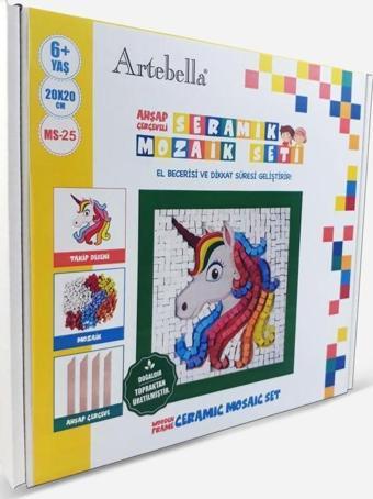 Artebella 25 I Çocuk Ahşap Çerçeveli Seramik Mozaik Set 20x20 cm