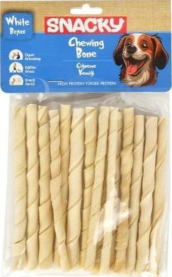 Snacky Beyaz Köpek Burgu Çubuk 15li *13cm *105g