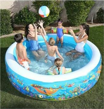 Bestway 51122 Okyanus Desenli Şişme Havuz Mega Boy 196x53 Cm