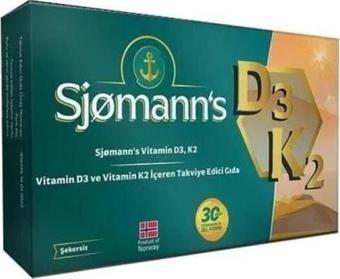 Sjomann's D3k2 Çiğnenebilir Jel 30 Tablet 8682792377373