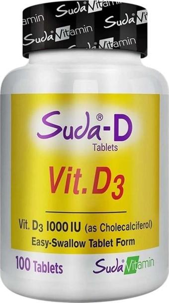 Suda Vitamin D3 1000 IU 100 Tablet