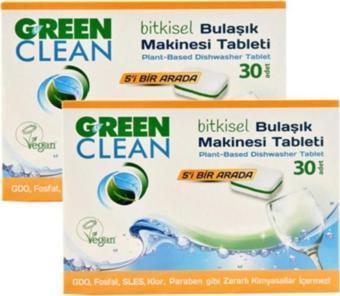 Green Clean Bitkisel Bulaşık Makinası Tableti 30lu X 2 Adet