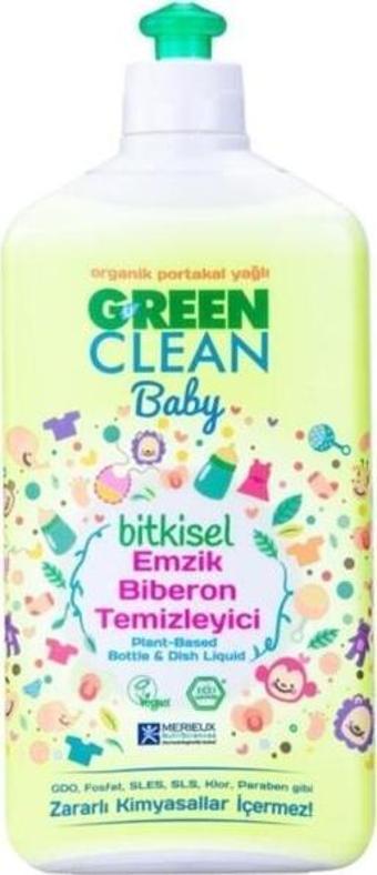 U Green Clean Organik Portakal Yağlı Baby Bitkisel Emzik Biberon Temizleyici 500 ml