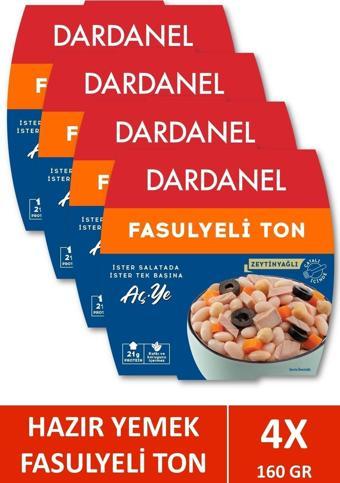 Dardanel Aç Ye Fasulyeli Ton Balığı 160 Gr X 4 Adet