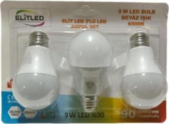 Elitled Elit Led 3'Lü Ampul Set 9W Ampul