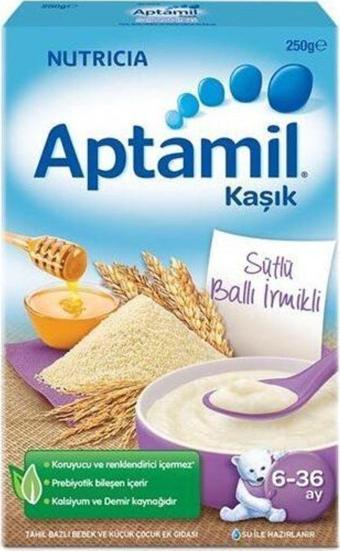 Milupa Aptamil Kaşık Sütlü Ballı İrmikli Kaşık Maması 250Gr