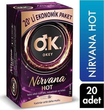 Okey Nirvana Hot Prezervatif 20'Li Eko Paket