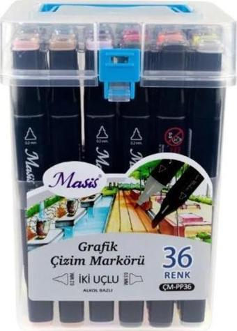 Masis Twin Çift Uçlu Marker Kalemi Seti 36 lı