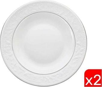 Porland Hazan Platin Yaldız Çukur Tabak 22cm 2 li 04POR031144