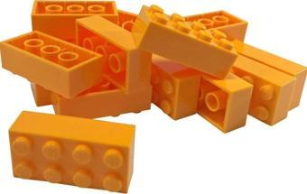 LEGO Orjinal Aksesuar Moc Custom Creator Brick 2 X 4 Tuğla Açık Turuncu