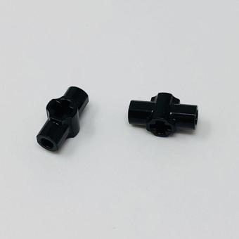 LEGO Technic Custom Axle Connector Hub Büyük Işın Kılıcı Kabzası Siyah 2 adet