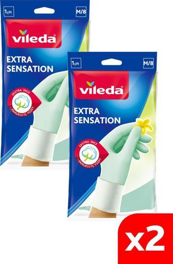 Vileda 2 Paket Extra Sensation Orta Boy Bulaşık Eldiveni