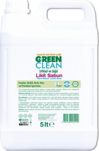U Green Clean Organik Portakal Yağlı Likit Sabun 5 lt