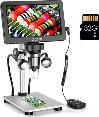 Dcorn 12MP 1080P Fotoğraf/Video Dijital Mikroskop - 7 Inc 1200X