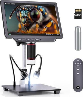 Dcorn 4K Dijital Mikroskop - 2000X Büyütme 8 Inc - 52MP