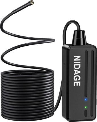 NIDAGE 5.5mm 2MP WiFi Boroskop 1080P HD Yarı Sert Yılan Kamera - 5m