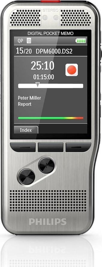 Philips DPM6000 Basma Düğmesiyle Çalıştırılabilen Dijital Not Defteri Ses Kaydedici