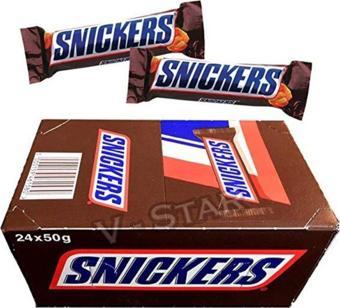 Snickers Yer Fıstıklı 50 Gr 24 Adet Bar Çikolata