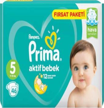 Prima Aktif Bebek 5 Numara 46 Li Bebek Bezi