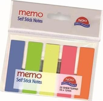 Noki Memo Film İndex 5 Renk 12X45Mm 25 Yp. 12050 Yapışkan Notluk