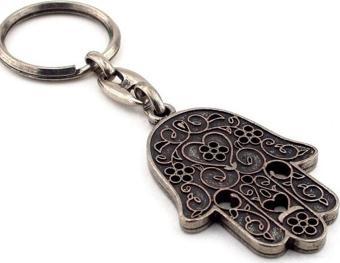 Unisex Fatma Ana Eli Antrasit Metal Anahtarlik Kc613