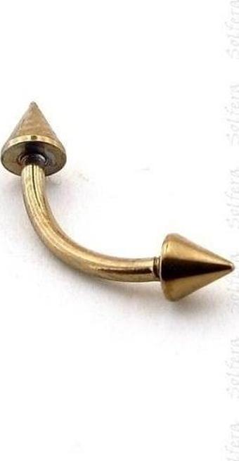 GOLD TONE SİVRİ UÇLU VÜCUT PİERCİNG P315