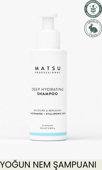 MATSU Deep Hydrating Kuru Saçlar için Yoğun Nemlendirici Şampuan 100ml