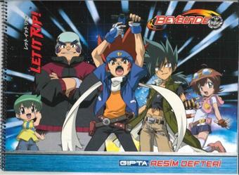 Gıpta Beyblade Karton Kapak 25x35 15 Yaprak Resim Defteri