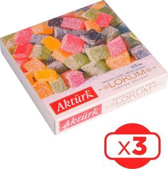 Aktürk Lokum Hindistan Cevizli Meyveli 300 gr x 3 Adet